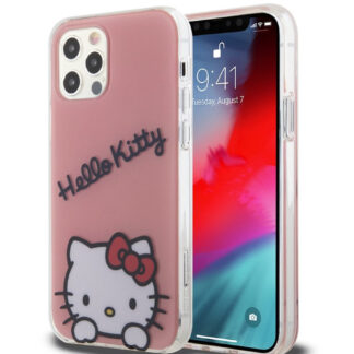 Hello Kitty IML Daydreaming Logo Zadní Kryt pro iPhone 12/12 Pro, růžová