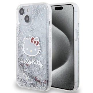 Hello Kitty Liquid Glitter Electroplating Head Logo Zadní Kryt pro iPhone 13, průhledná