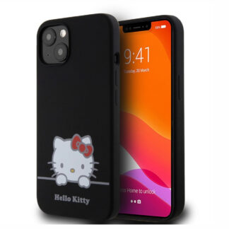 Hello Kitty Liquid Silicone Daydreaming Logo Zadní Kryt pro iPhone 13, černá