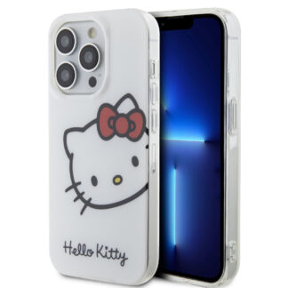 Hello Kitty IML Head Logo Zadní Kryt pro iPhone 13 Pro, bílá