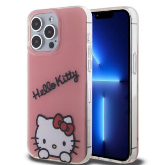 Hello Kitty IML Daydreaming Logo Zadní Kryt pro iPhone 13 Pro, růžová