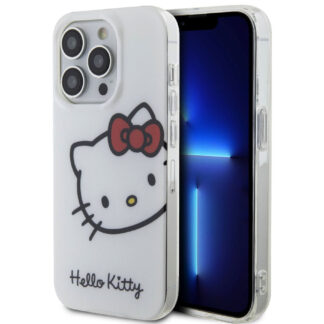 Hello Kitty IML Head Logo Zadní Kryt pro iPhone 15 Pro, bílá