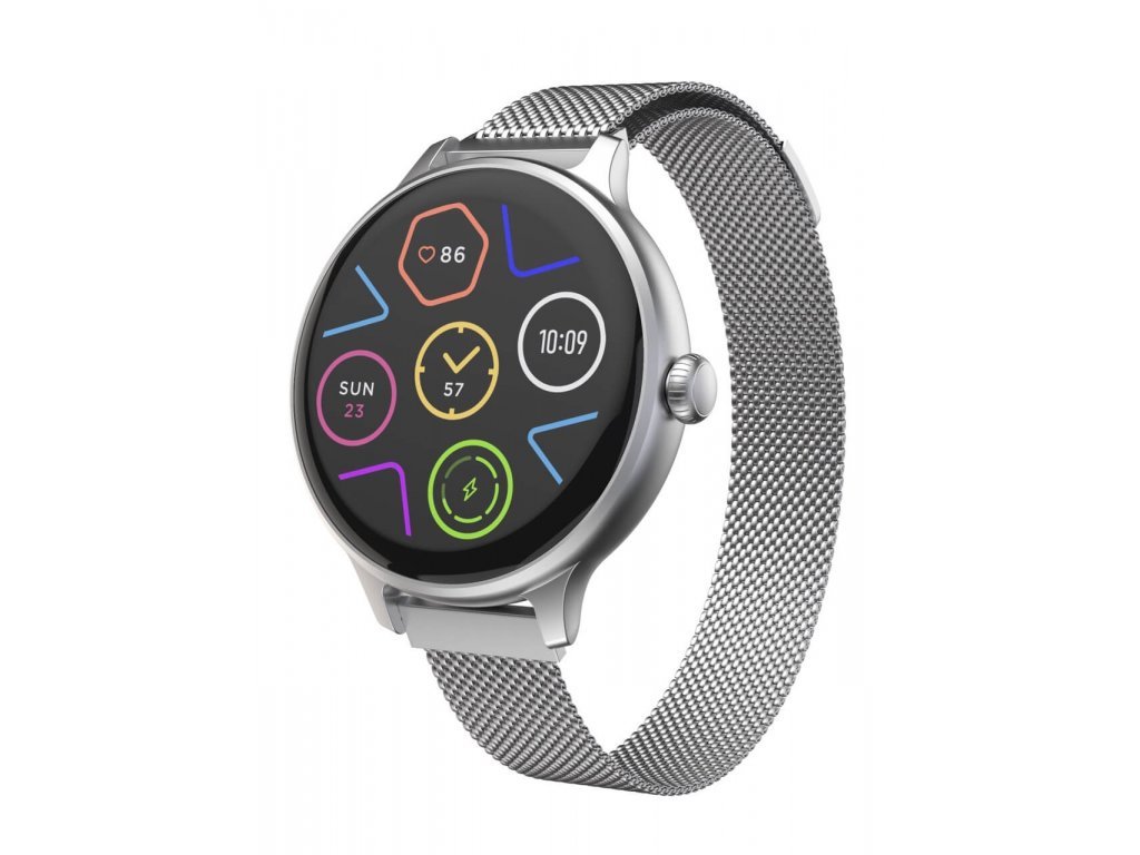 Chytré hodinky Carneo Hero mini HR+, stříbrná