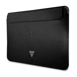Guess Saffiano Triangle Metal Logo Computer Sleeve 13/14", černá