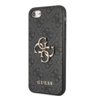 Guess PU 4G Metal Logo Zadní Kryt pro iPhone 7/8/SE2020/SE2022, šedá