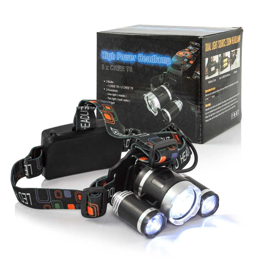 DeTech Čelovka 3xLED