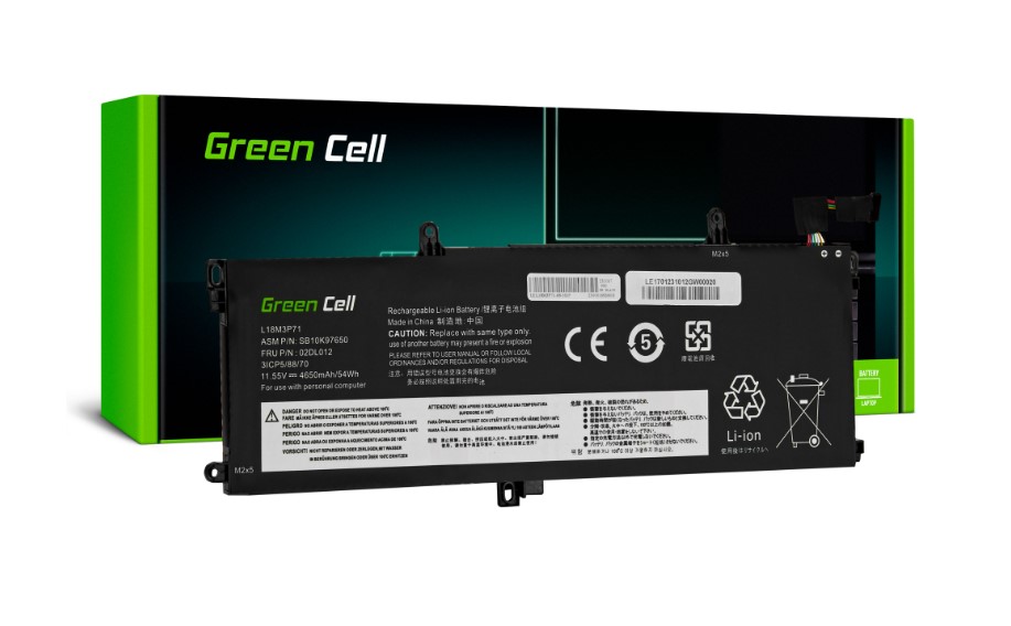 GreenCell Green Cell L18M3P71 Baterie pro notebooky Lenovo ThinkPad T590 - 4650mAh