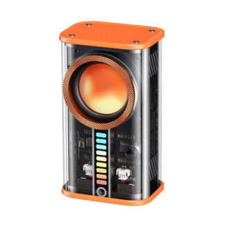 DeTech Remax RB-M68 Clear Mecha Bezdrátový Reproduktor - oranžová