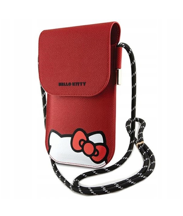 Hello Kitty Leather Hiding Kitty Phone Bag Red