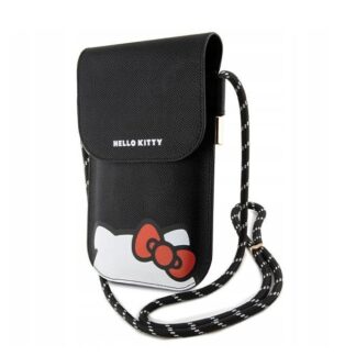 Hello Kitty Leather Hiding Kitty Phone Bag Black