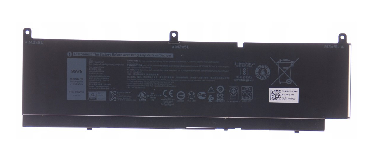 DeTech Kompatibilní baterie pro notebooky Dell Precision 7550 7560 7750 7760 - 95Wh