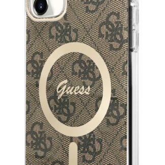Guess IML 4G MagSafe Zadní Kryt pro iPhone 11 Brown