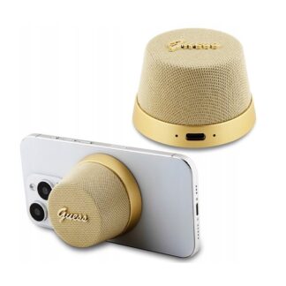Guess Bluetooth Speaker Stand Gold Magnetic Script Metal Reproduktor