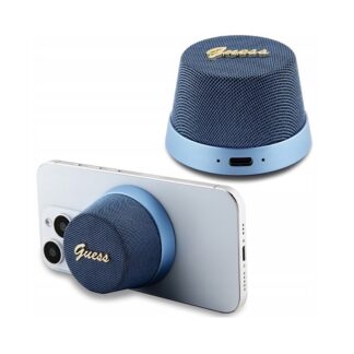Guess Bluetooth Speaker Stand Blue Magnetic Script Metal Reproduktor