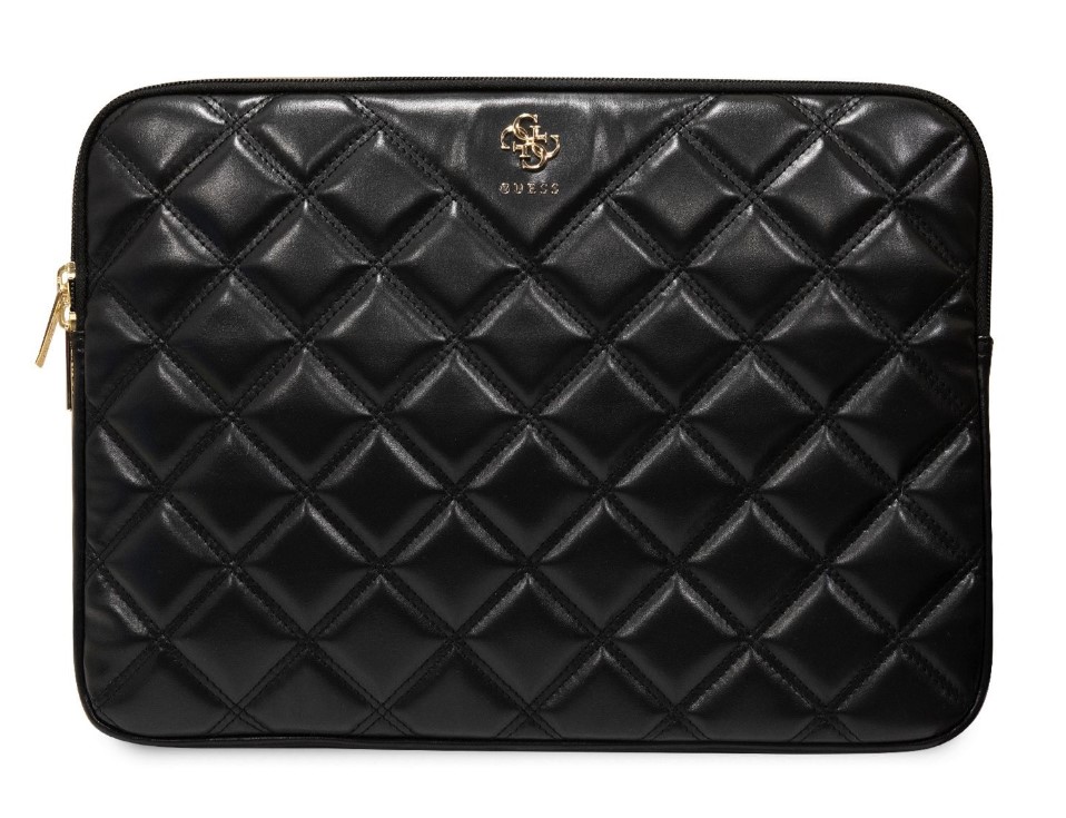 Guess PU Quilted 4G Metal Logo Obal na Notebook 13/14" Black