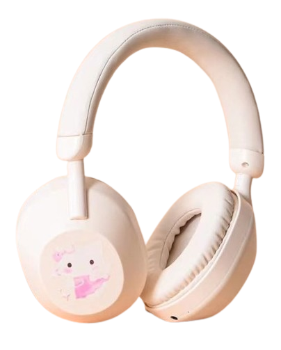 DeTech Bluetooth Sluchátka Gjby XY-89 - bežová, pro holky