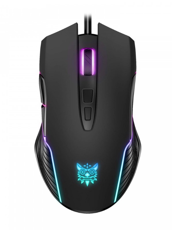 DeTech Onikuma CW905 Drátová herní myš 7D, RGB - černá