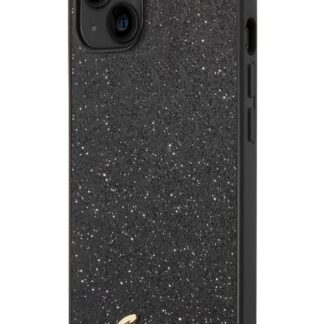 Guess PC/TPU Glitter Flakes Metal Logo Zadní Kryt pro iPhone 14 Black