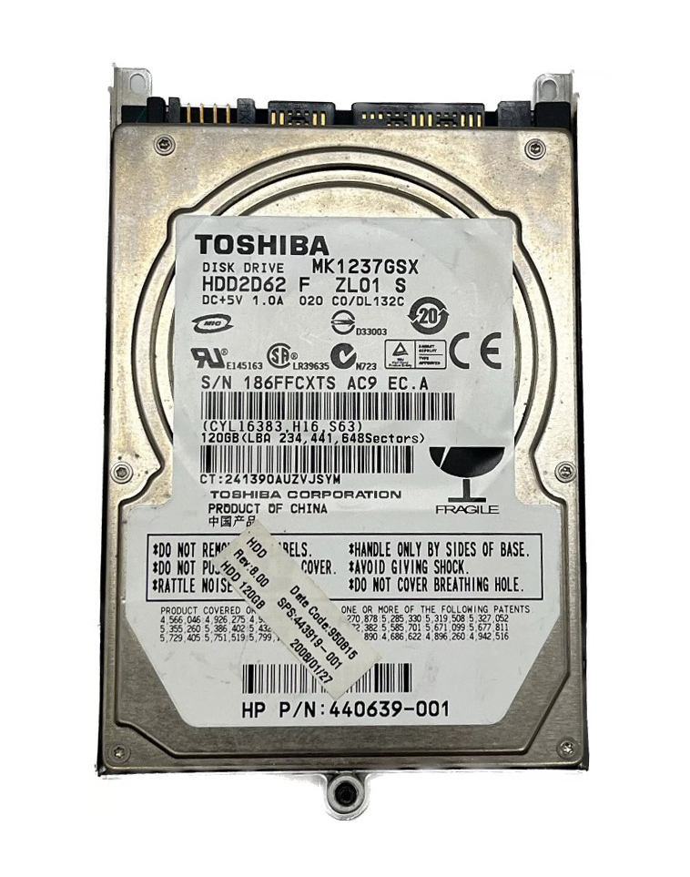 Toshiba MK1237GSX HDD 120GB