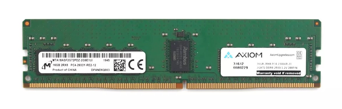 Micron 16GB DDR4 PC23400 2933MHz CL17 DIMM ECC Registered