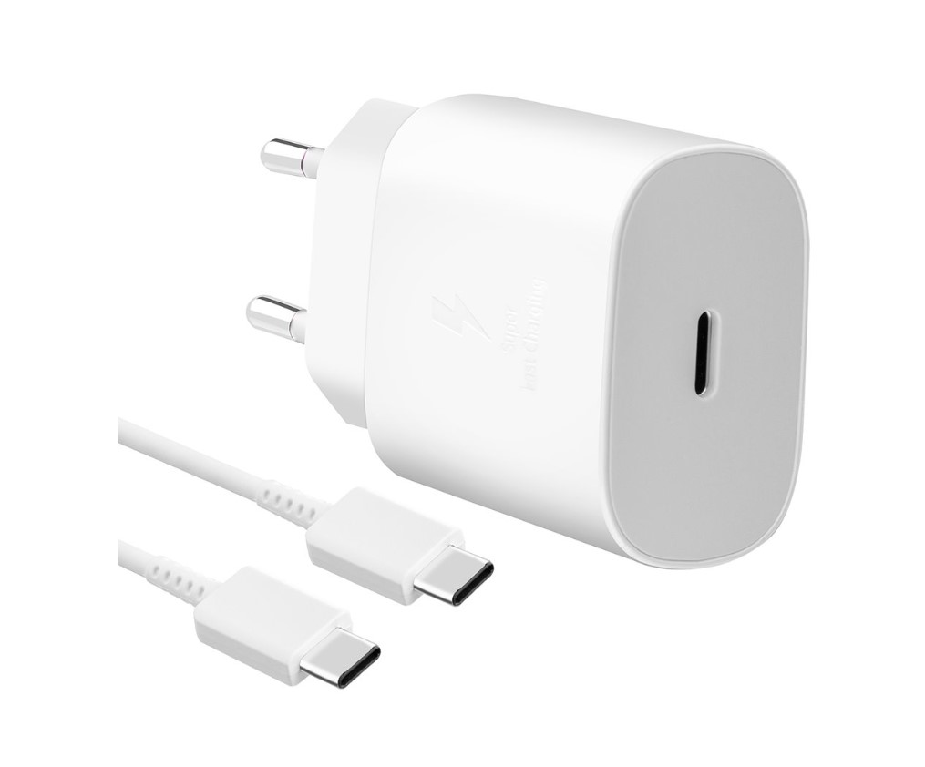 Samsung Nabíječka 25W + Datový kabel USB-C/USB-C (Bulk) - bílá
