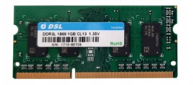 DSL 1GB DDR3L PC14900 1866MHz SODIMM CL13