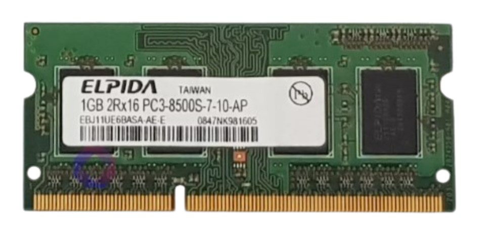 Elpida 1GB DDR3 PC8500 1066MHz SODIMM CL7