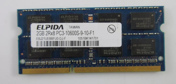 Elpida 2GB DDR3 PC10600 1333MHz SODIMM CL9
