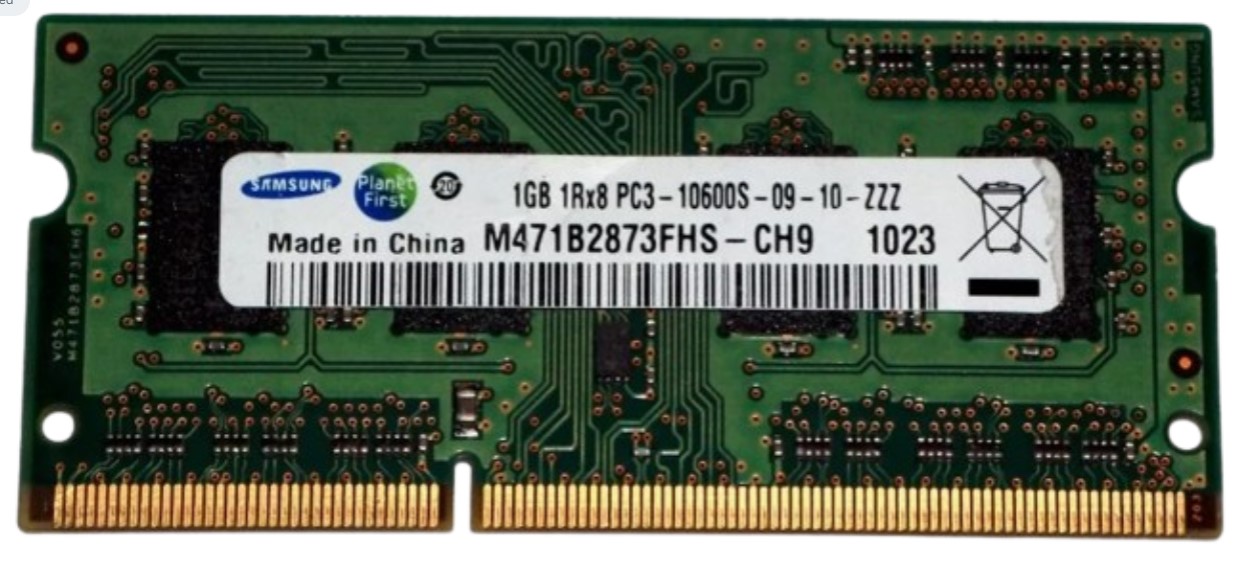 Samsung 1GB DDR3 PC10600 1333MHz SODIMM CL9