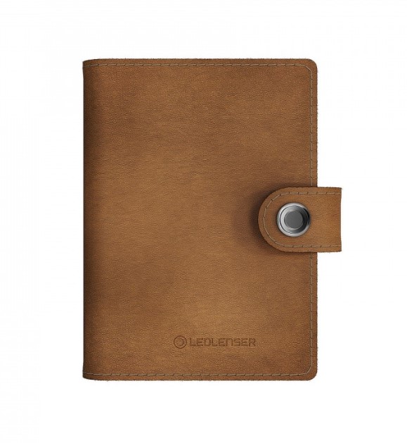 DeTech Ledlenser Lite Wallet Kožená peněženka powerbank - Caramel Box
