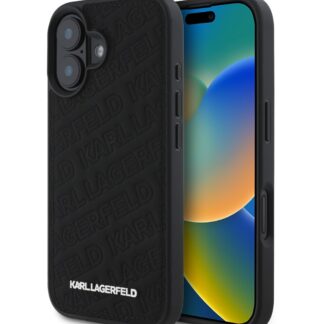 Karl Lagerfeld PU Quilted Pattern Zadní Kryt pro iPhone 16 Black