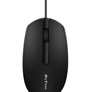 DeTech D4 drátová myš - Optická, Černá