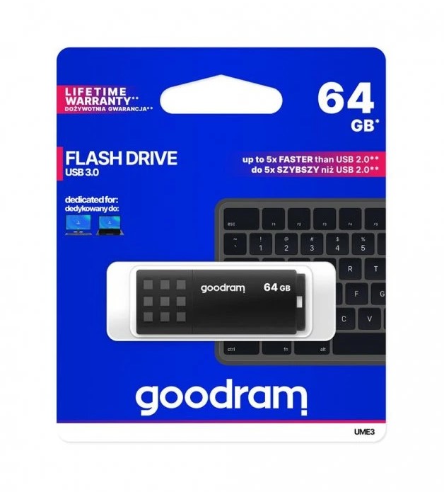 GOODRAM UME3 USB 3.0 Flash disk 64GB - černá