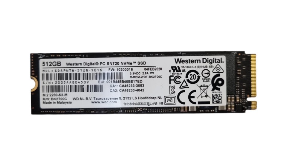 WD SN720 512GB SSD NVMe M.2 2280