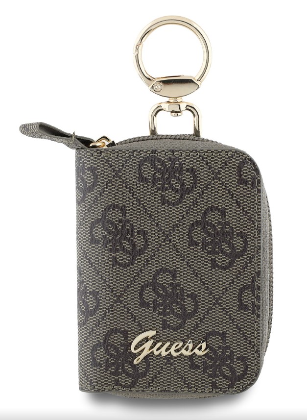 Guess PU 4G Script Logo Klíčenka Brown