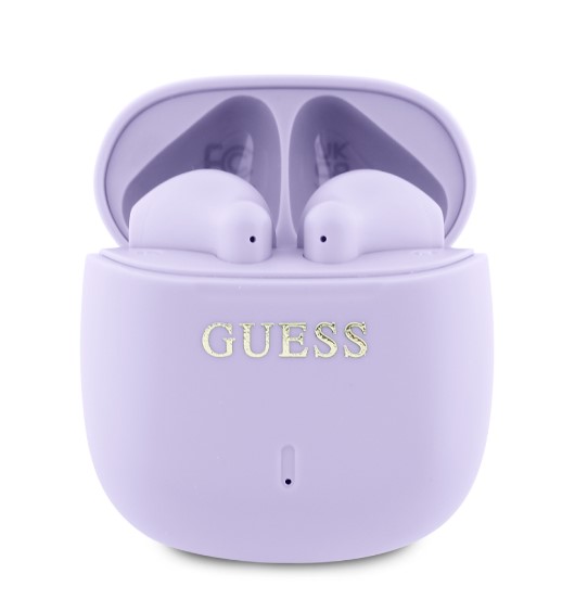 Guess Printed Classic Logo TWS Bezdrátová Sluchátka Purple
