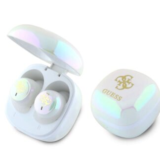 Guess 4G Logo Mini TWS Bezdrátová Sluchátka White