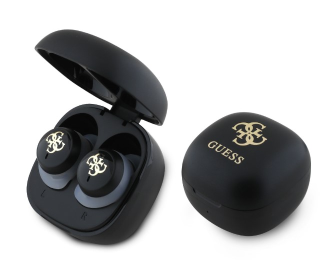 Guess 4G Logo Mini TWS Bezdrátová Sluchátka Black