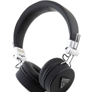 Guess PU Grained Triangle Logo ENC Bezdrátová Sluchátka Black