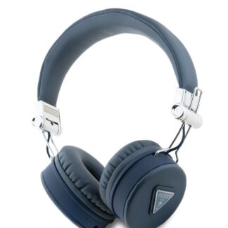 Guess PU Grained Triangle Logo ENC Bezdrátová Sluchátka Blue