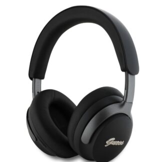 Guess PU Leather Script Logo ANC/ENC Bezdrátová Sluchátka Black