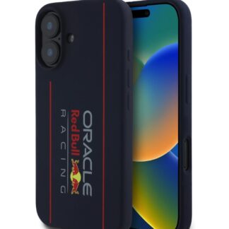 Red Bull Silicone Vertical Logo MagSafe Zadní Kryt pro iPhone 16 Navy