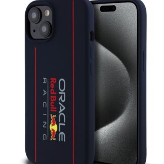 Red Bull Silicone Vertical Logo MagSafe Zadní Kryt pro iPhone 15 Navy