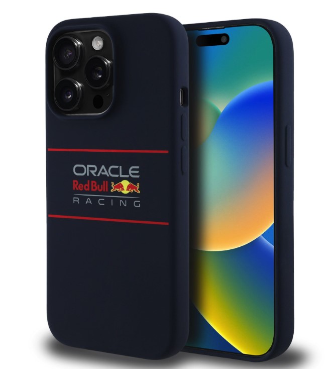 Red Bull Silicone Horizontal Logo MagSafe Zadní Kryt pro iPhone 14 Pro Navy