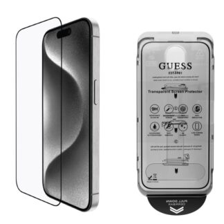 Guess Tvrzené Sklo 2.5D pro iPhone 16 Pro Black