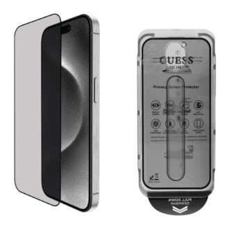 Guess Tvrzené Sklo 2.5D PRIVACY pro iPhone 16 Black