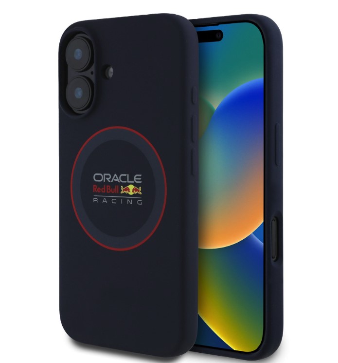 Red Bull Silicone Red Ring MagSafe Zadní Kryt pro iPhone 16 Plus Navy