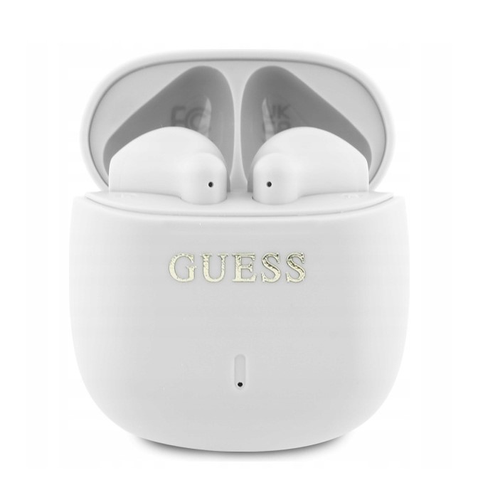 Guess Printed Classic Logo TWS Bezdrátová Sluchátka White