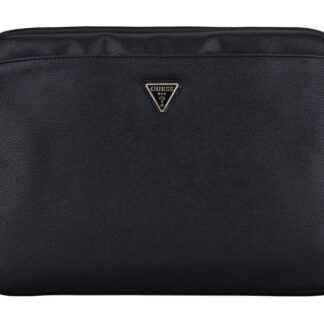 Guess PU Grained Triangle Logo Obal pro Notebook 14" - černá