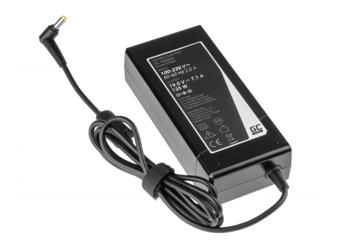 GreenCell Napájecí adaptér pro notebooky Acer 19V 7.1A - 5.5 x 1.7mm